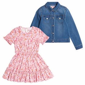 BCBG Youth Dress & Denim Jacket Set
